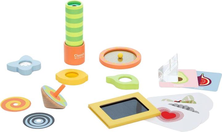 Immagine prodotto Classic World Set di giochi in legno per esperimenti ottici, 16 pezzi.