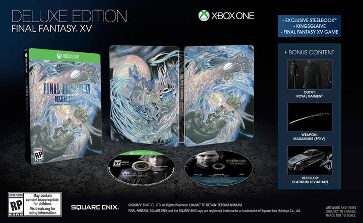Actual product image Square Enix Xbox One Final Fantasy XV Deluxe Edition Steelbook (Xbox One S, Xbox One X, DE)