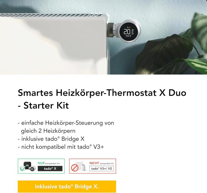 Immagine prodotto tado° Smartes Heizkörperthermostat Starter Kit X