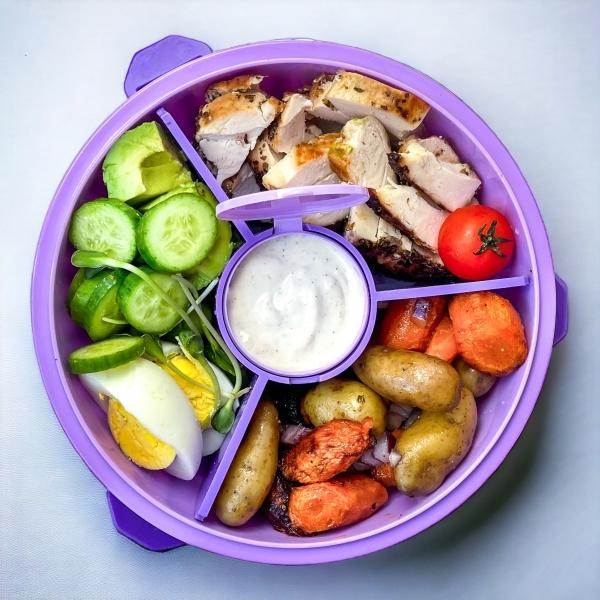 Image du produit Yumbox Poke Bowl Bol avec diviseur 3 pièces, Maui Purple