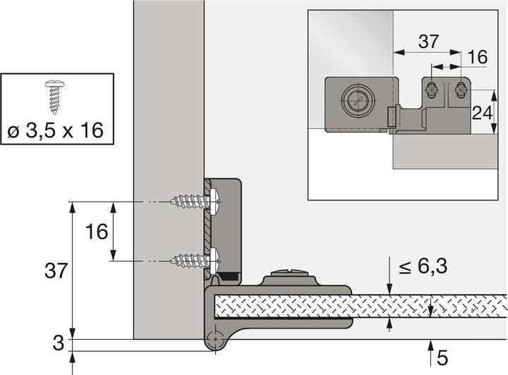 Produktbild Hettich Glastürscharniere ET 5150