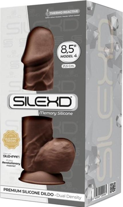 Immagine prodotto Silexd MODEL 4 - 8,5" BROWN 220482 FALLO REALISTICO PENE ARTIFICIALE IN SILICONE MEMORY TERMOREATTIV