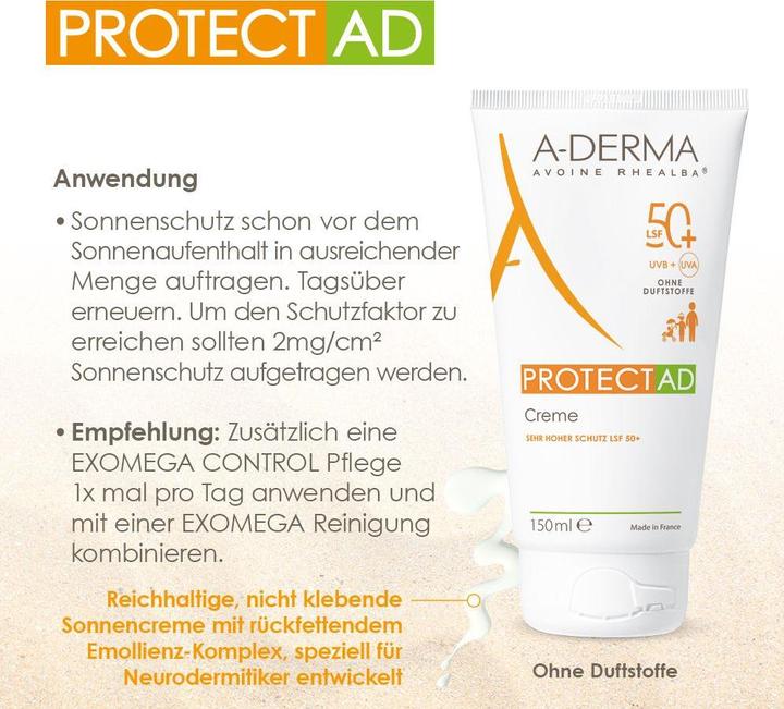 Produktbild A-Derma Protect AD Creme LSF 50+, 150 ml Creme (Sonnencreme, SPF 50+, 150 ml)