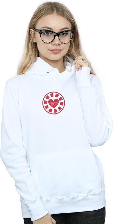 Actual product image Womens/Ladies Avengers Endgame I Love You 3000 Tony Stark Heart Hoodie (S)
