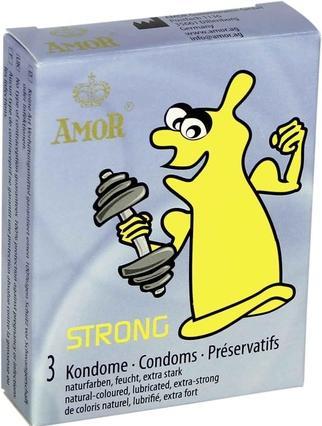 Actual product image Amor Strong" 3 extra strong condoms for safe anal intercourse (3 pcs.)