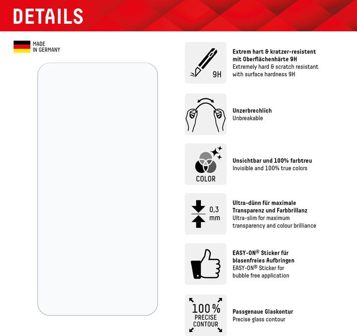 Actual product image Displex Smart Glass, Displayschutzfolie (1 Piece, Samsung Galaxy S24, Samsung Galaxy S25)