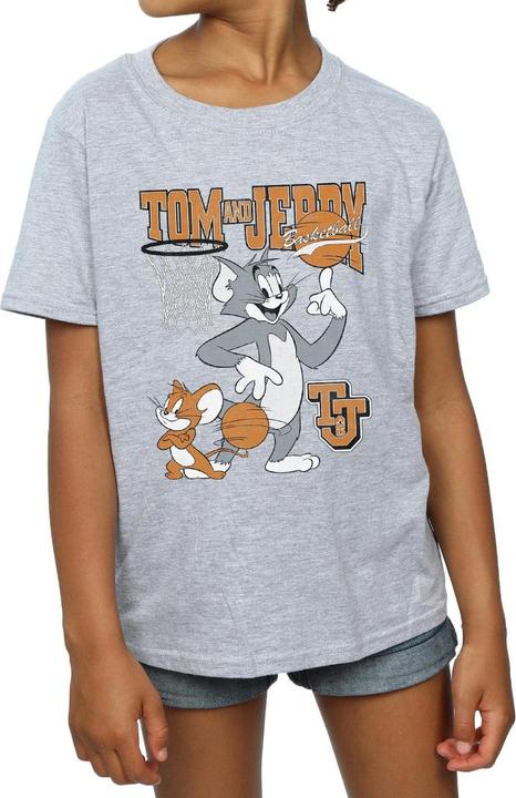 Actual product image Tom & Jerry Girls Spinning Basketball Cotton T-Shirt (128)