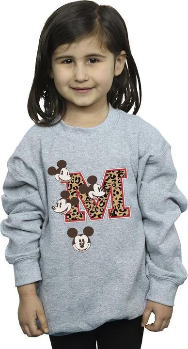 Actual product image Disney Girls Mickey Mouse M Faces Sweatshirt (140, 146)