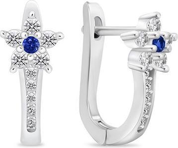 Image du produit Brilio Argent - Belles boucles d'oreilles en argent avec zircons EA1005WB
