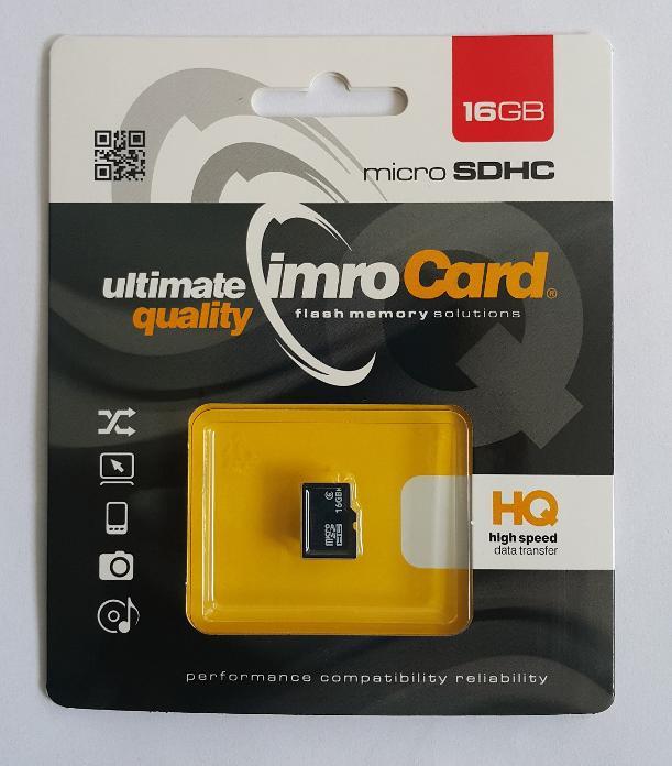 Actual product image IMRO 4/16GB MicroSDHC Class 4 memory card (16 GB, microSDHC)