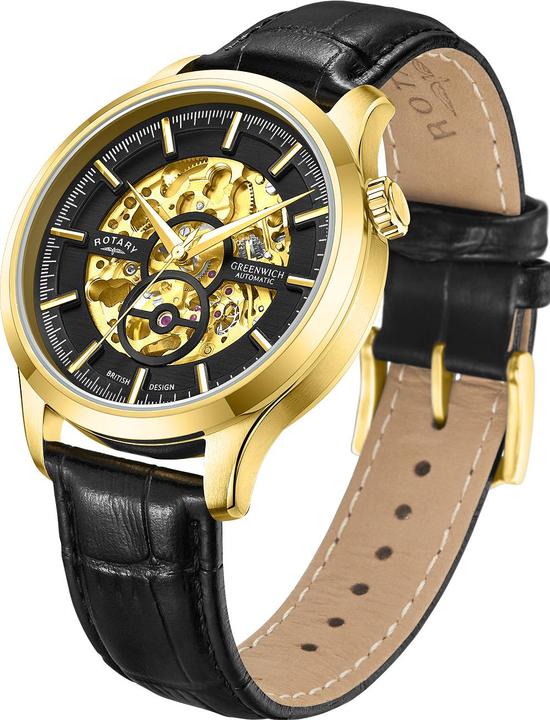 Actual product image Rotary GS02948/04 Greenwich Automatic Mens Watch 42mm 5ATM (Analogue wristwatch, 42 mm)