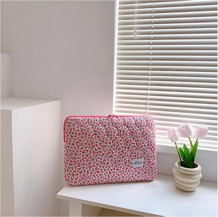 Produktbild Only-Bags.Store Niedliche Blume Laptop Sleeve Computer Tragetasche Tasche 15 Zoll tragbare Tischabdeckung Taschen