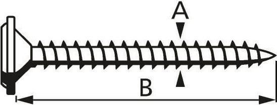 Produktbild Suki Rückwandschraube 3x16mm (40 Schrauben pro Stück)