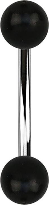 Produktbild Star Piercing Banane silber mit zwei Kugeln aus schwarzem Horn (Chirurgenstahl 316L, ohne Messing, Organisch)