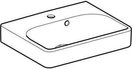 Produktbild Geberit Handwaschbecken Smyle Square asymetrisch 45 cm wei 500222011 (360 mm, 450 mm)