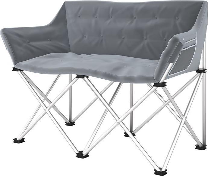 Actual product image Swisshandel24 Faltstuhl 2 Sitzer faltbar Campingstuhl mit Armlehnen Seitentasche bis 240kg