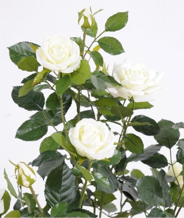 Produktbild Greendeco Künstlicher Rosenbaum Royal weiss, ca. 100cm (100 cm)