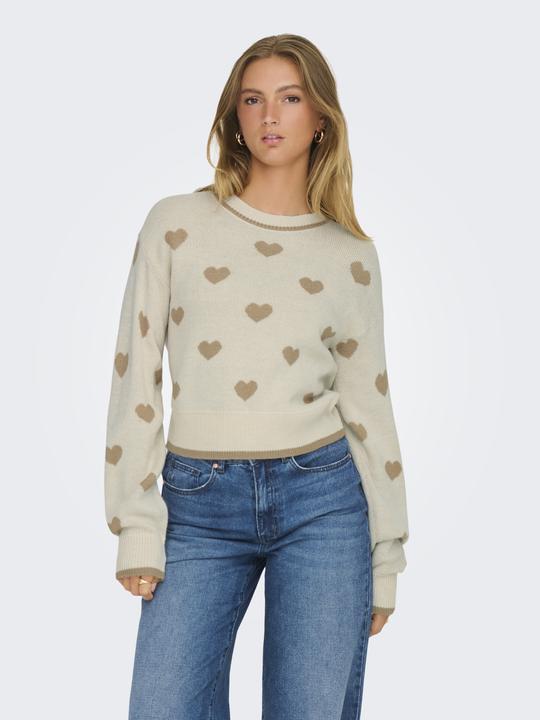 Actual product image JdY Knit Fit Round neck Ribbed cuffs Pullover Knitted jumper (M)