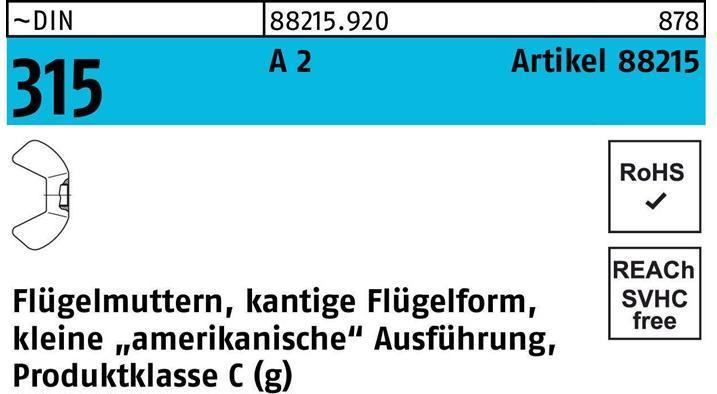 Produktbild Flügelmutter R 88215 M 10 A 2