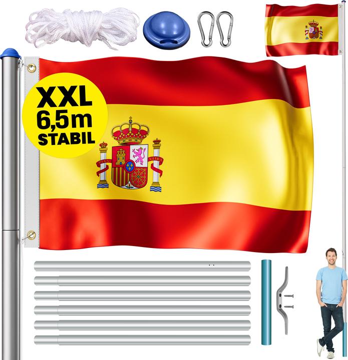 Actual product image Monzana Aluminium flagpole 6.50m