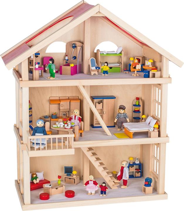 Produktbild Goki Hölzerne Puppe Haus XL