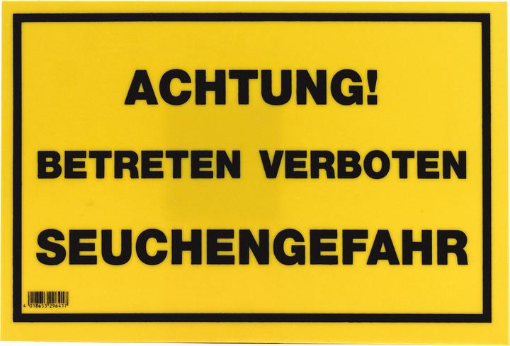 Produktbild Kerbl Warnschild Seuchengefahr
