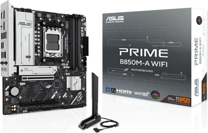 Actual product image ASUS MB PRIME B850M-A WIFI (AM5, AMD B850, mATX)