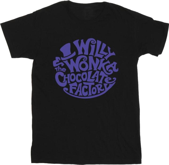 Immagine prodotto Willy Wonka & the Chocolate Factory Typed Logo Maglietta Ragazze (116)