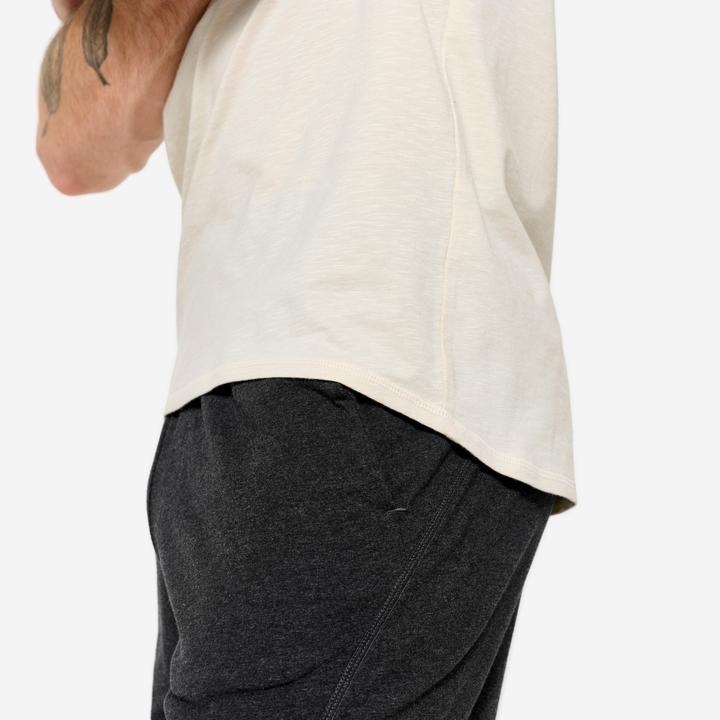 Produktbild Kimjaly Yoga T-Shirt Herren weich - leinenbeige (L)