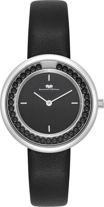 Produktbild Damen Quarzuhr Pearl Echtleder Schwarz - 32218 (Analoguhr, 32 mm)