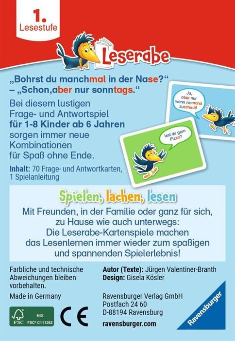 Actual product image Ravensburger 23496 - Leserabe - Alles lacht - Card game for learning to read with fun - 1st grade (German)