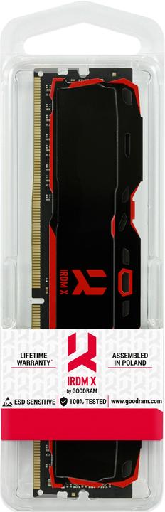 Actual product image Goodram Memory IRDM X, DDR4, 32 GB, 3200 MHz, CL16 (IR-X3200D464L16A (2 x 16GB, 3200 MHz, DDR4-RAM, DIMM)