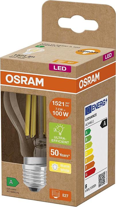 Immagine prodotto Osram Filamento Led Classic A (E27, 7.20 W, 1521 lm, 1 x, A)