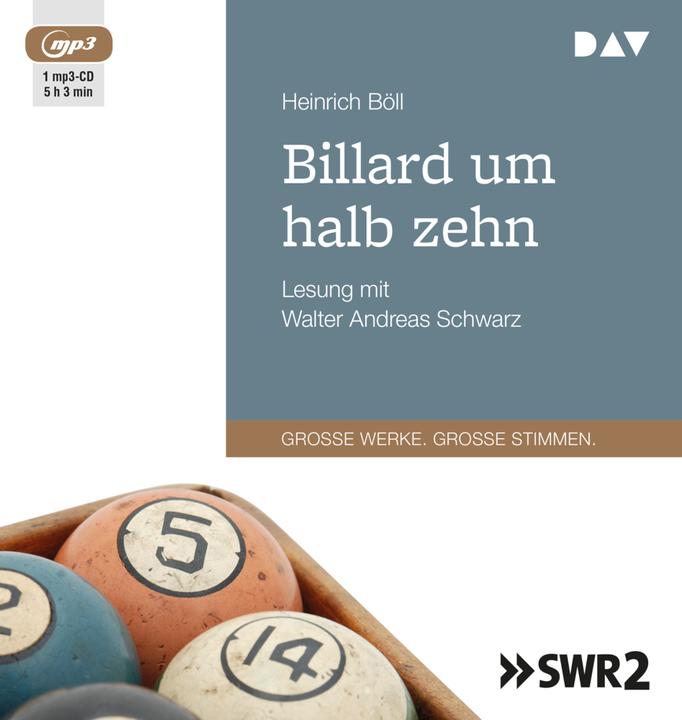 Actual product image Billiards at half past nine (1 mp3-CD) (Henry Boell, German)