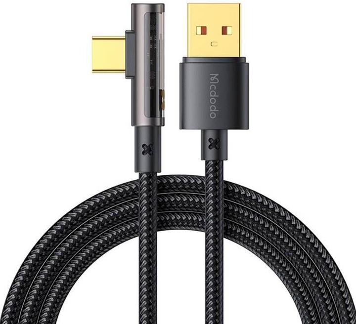 Image du produit Mcdodo CA-3380 Câble USB vers USB-C Prism 90 degrés, 6A, 1.2m (noir) (1.20 m)