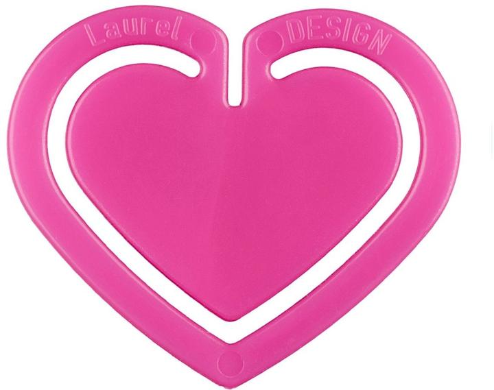 Actual product image Laurel Paper clips heart clip 30mm PU=12 pieces pink (1 x)