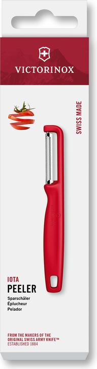 Image du produit Victorinox Éplucheur Iota, dentelé, double tranchant, rouge