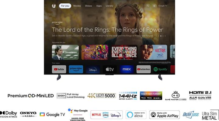 Image du produit TCL 85X955 (85", Mini-LED, LED, 4K, 2023)