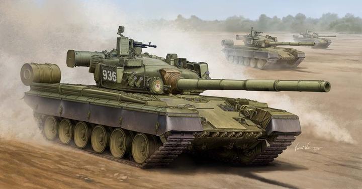 Actual product image Trumpeter Russian T-8oB MBT