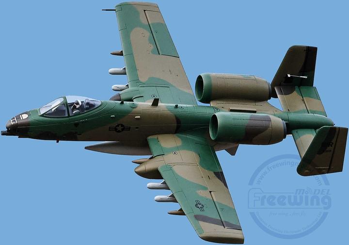 Actual product image Freewing A-10 64 PNP 4S green camo PNP 4s Jet EDF