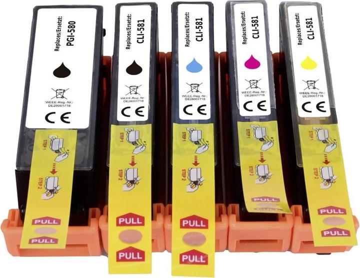Productafbeelding Renkforce Inkt combinatieverpakking vervangt Canon PGI-580 PGBK + CLI-581 BKCMY (2078C005) (M, BK, C, Y)