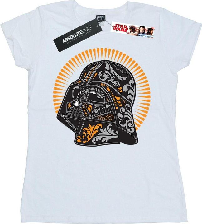 Actual product image Star Wars Womens/Ladies Darth Vader Dia De Los Muertos Cotton T-Shirt (S)