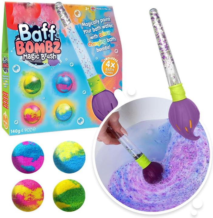 Actual product image Activity Board Magic Brush, 4 x bath bombs, paint your bath water magically, creative toy for children
