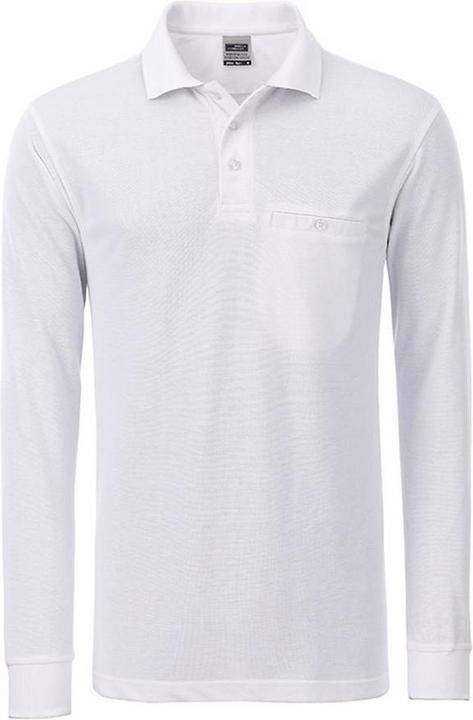 Actual product image James & Nicholson Work Long Sleeve Polo Shirt With Chest Pocket (XL)