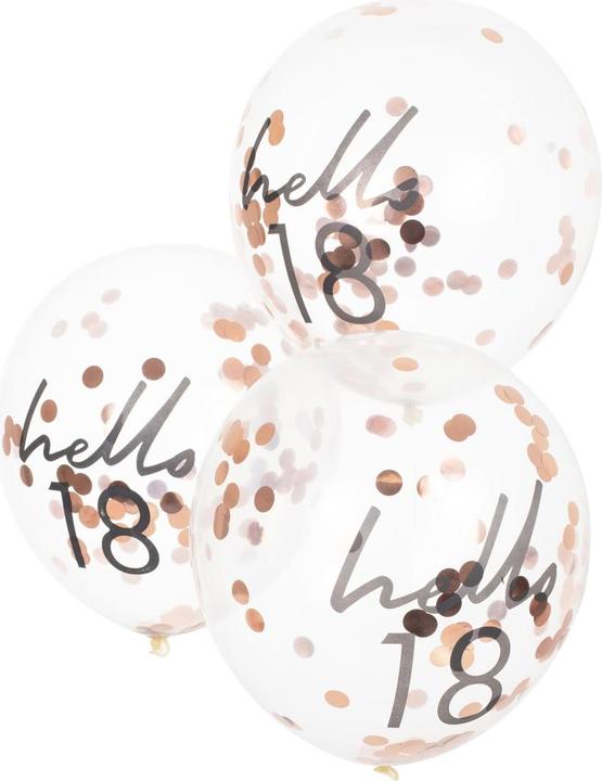 Actual product image Ginger Ray 'Hello 18' balloons (5 pcs)