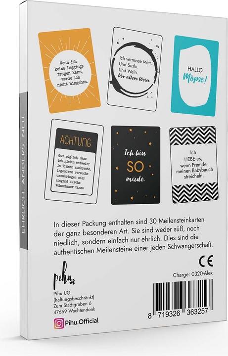 Actual product image Simon & Jan Milestone cards pregnancy
