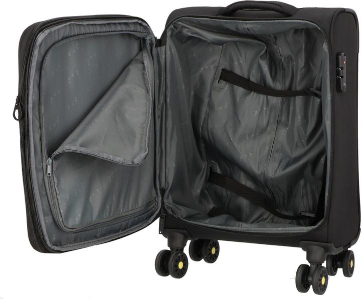 Image du produit D&N Travel Line 9704 4 roues trolley cabine S 55 cm avec soufflet extensible (38 l, Bagage à main (jusqu'à 50l))