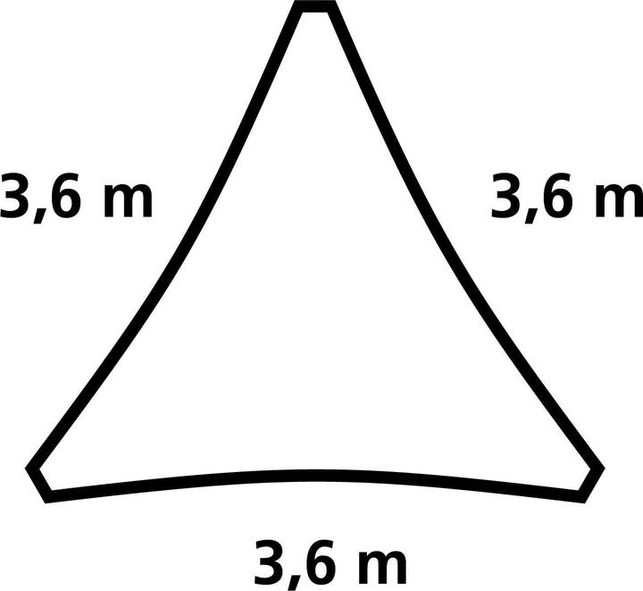 Image du produit Eurotrail Voile d'ombrage triangulaire - PE - 3,6 x 3,6 x 3,6 m - Gris foncé (360 x 360 x 360 cm)