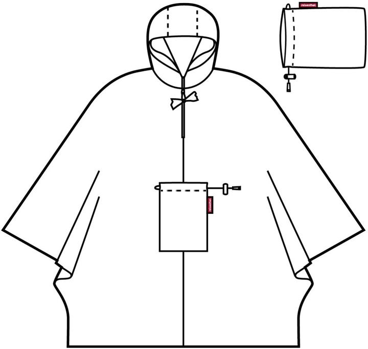 Image du produit MGA Mini Maxi Poncho AN7064 Paisley Black - Couvre-pluie en tissu polyester de haute qualité - (Taille unique)