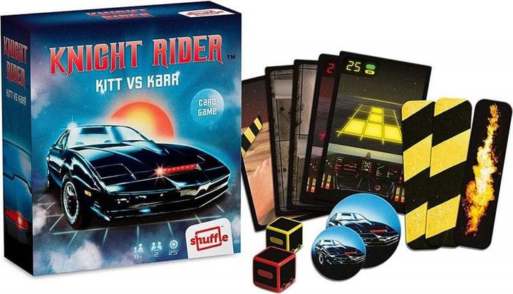 Actual product image Cartamundi Knight Rider card game Kitt vs. Karr Retro